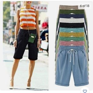 NWT Vcansion Women’s Casual Bermuda. 95% Cotton 5% Spandex. Size 12-14